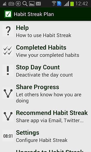 Habit Streak Plan Android Application Image 1