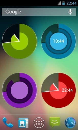 Holo Clock Widget Android Application Image 2