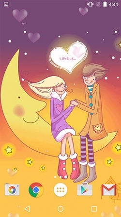 Cartoon Love Android Wallpaper Image 1