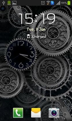 Black Clock Android Wallpaper Image 2
