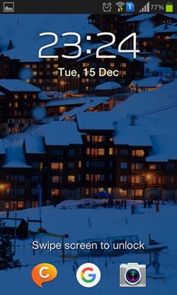 Winter Night Mountains Android Wallpaper Image 2