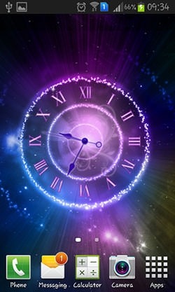 Shining Clock Android Wallpaper Image 1