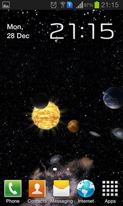 Solar System 3D Android Wallpaper Image 2