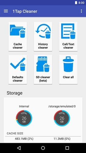 1 Tap Cache Cleaner Android Application Image 1