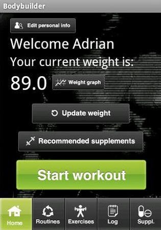 Bodybuilder Android Application Image 1