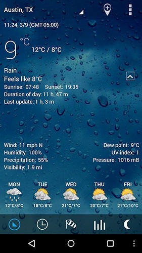 Sense V2 Flip Clock And Weather Android Application Image 1