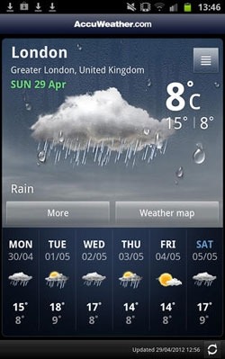 Accu Weather Android Application Image 2