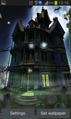 Haunted House Android Wallpaper Image 1