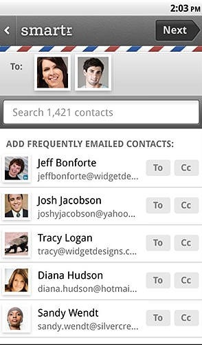 Smartr Contacts Android Application Image 1