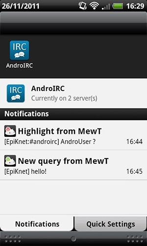 AndroIRC Android Application Image 2