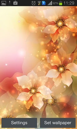 Glowing Flowers Android Wallpaper Image 2