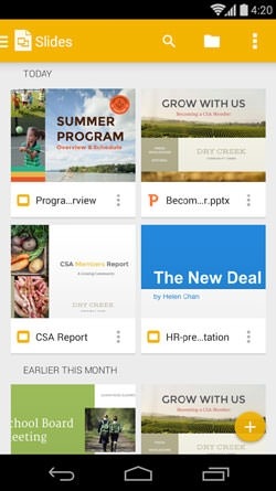 Google Slides Android Application Image 1