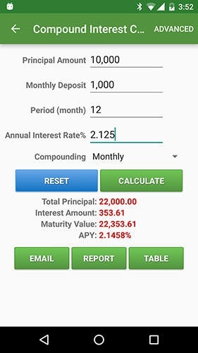 Financial Calculators Android Application Image 2