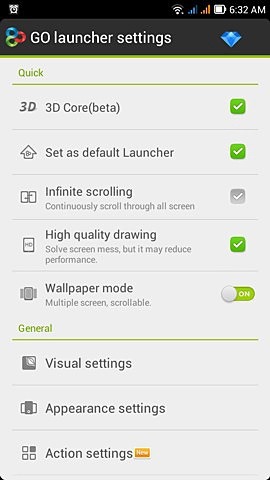 Go Launcher Ace Android Application Image 2