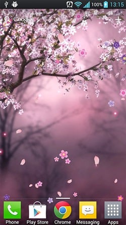 Fantasy Sakura Android Wallpaper Image 1