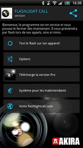 Flashlight Call Android Application Image 2