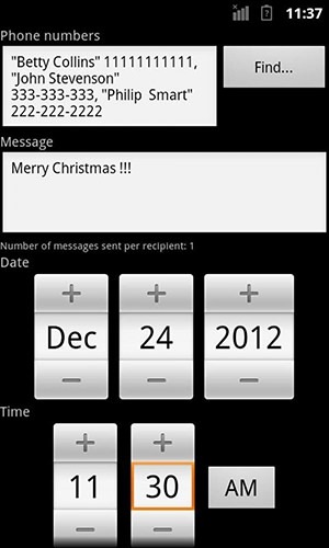 Sms Scheduler Android Application Image 2
