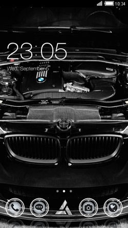 Black BMW CLauncher Android Theme Image 1