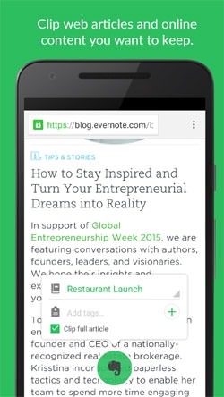 Evernote Android Application Image 2