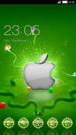 Green Apple CLauncher Android Theme Image 1