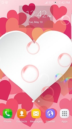 Purple And Pink Love Android Wallpaper Image 2