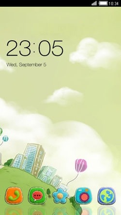 Globe CLauncher Android Theme Image 1