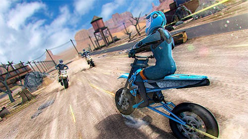 Realistic Bike 3D: Scooter Race Android Game Image 1