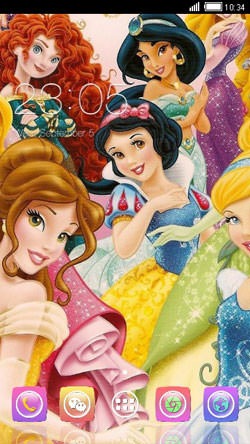 Disney Princess CLauncher Android Theme Image 1