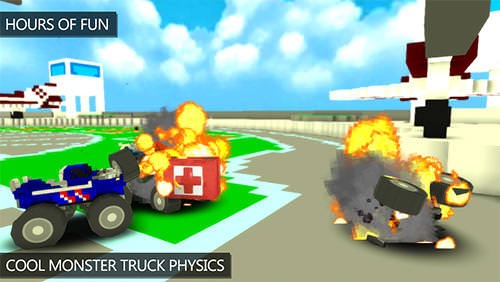 Blocky Monster Truck Smash Android Game Image 2