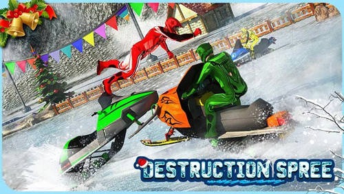 Snowmobile Crash Derby 3D Android Game Image 1
