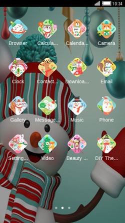 Happy Snowman CLauncher Android Theme Image 2