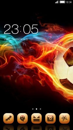 Fire Ball CLauncher Android Theme Image 1