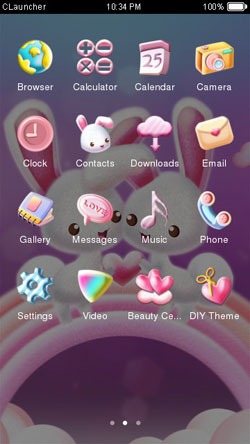 Love Bunnies CLauncher Android Theme Image 2