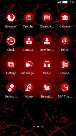 Red Heart CLauncher Android Theme Image 2