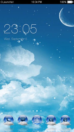 Clouds CLauncher Android Theme Image 1