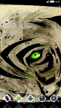 Green Tiger CLauncher Android Theme Image 1