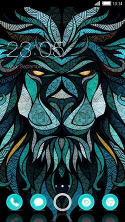 Lion Blue CLauncher Android Theme Image 1