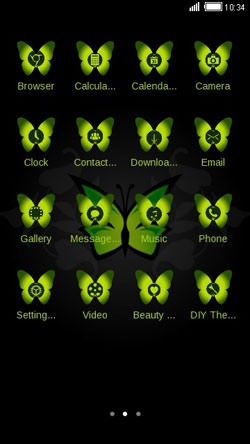 Green Butterfly CLauncher Android Theme Image 2