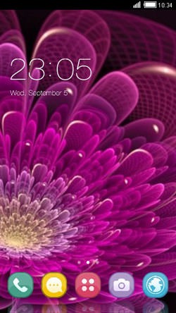 Pink Flower CLauncher Android Theme Image 1