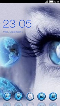 Blue Eye CLauncher Android Theme Image 1