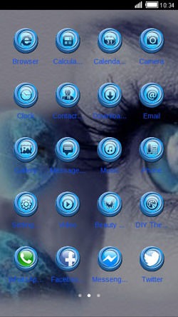 Blue Eye CLauncher Android Theme Image 2