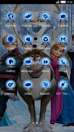 Frozen CLauncher Android Theme Image 2