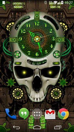 Steampunk Clock Android Wallpaper Image 1