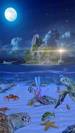 Ocean Aquarium 3D: Turtle Isles Android Wallpaper Image 2