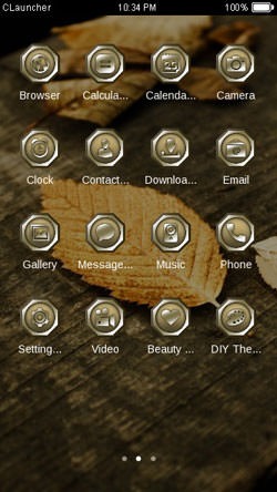 Gold Leaf CLauncher Android Theme Image 2