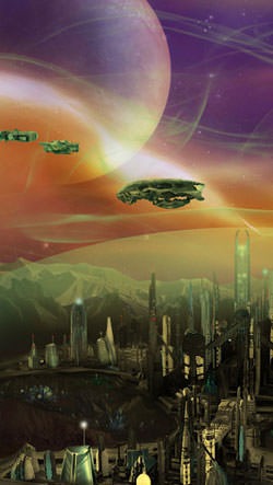 Deep Space Colony Android Wallpaper Image 2