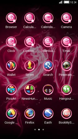 Red Love CLauncher Android Theme Image 2