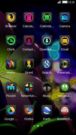 Neon Flower CLauncher Android Theme Image 2