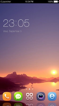 Sunset CLauncher Android Theme Image 1