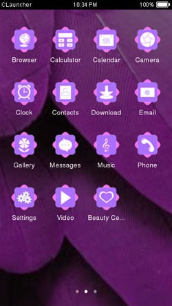 Purple Leaf CLauncher Android Theme Image 2